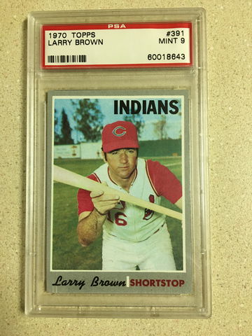1970 Topps #391 Larry Brown PSA 9 MINT INDIANS 