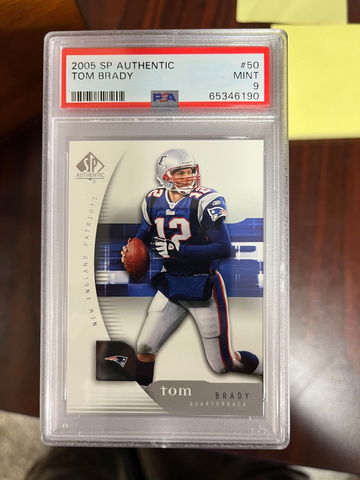 2005 SP Authentic Tom Brady PSA 9