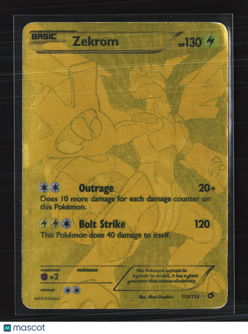 Pokemon 2013 Legendary Treasures Zekrom SR UR #115/113