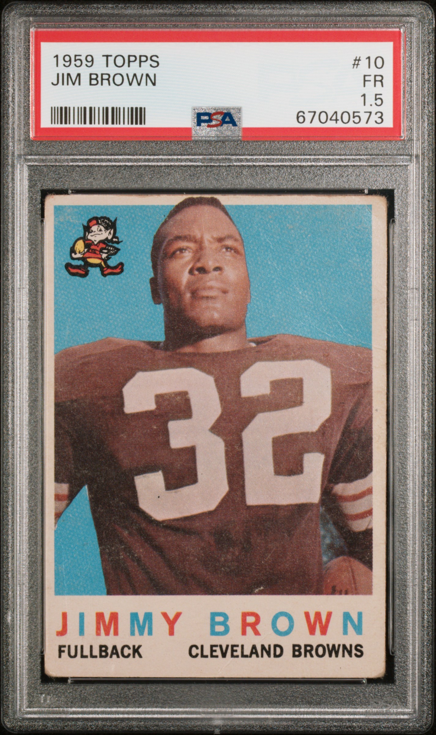 1959 Topps Football #10 Jim Brown PSA 1.5