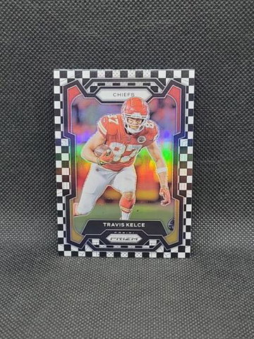 2023 Panini Prizm Travis Kelce Black & White B&W Checker Prizm SSP #151 Chiefs