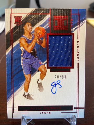 2021-22 Impeccable Jaden Springer Asia Red Rookie Jersey Auto #/88 76ers