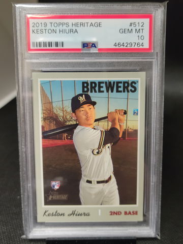 2019 Topps Heritage Keston Hiura Psa 10