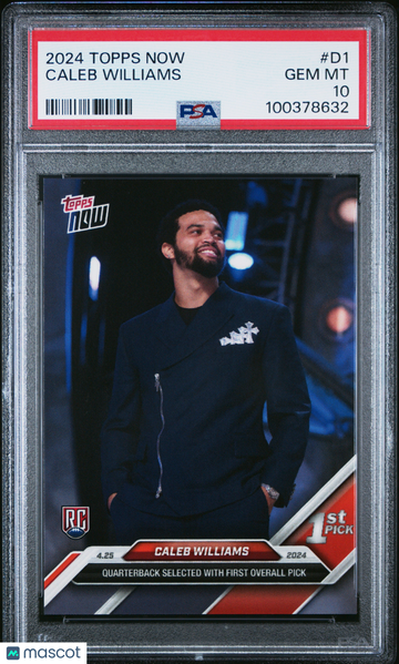 2024 Topps Now Caleb Williams #D1 Rookie PSA 10