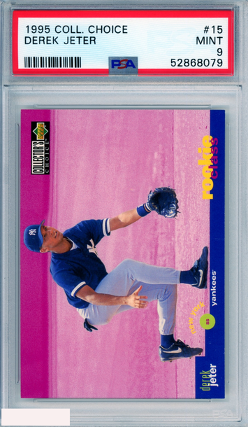1995 COLLECTORS CHOICE DEREK JETER #15 HOF NEW YORK YANKEES PSA 9 MINT