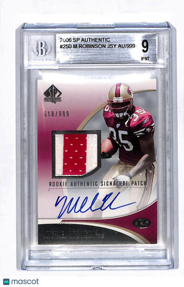 2006 Upper Deck SP Authentic Michael Robinson #250 /999 Rookie Authentic Signature Patch Event-Worn Patch