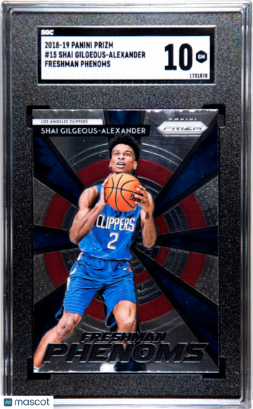 2018 Panini Prizm Shai Gilgeous-Alexander #15 Freshman Phenoms SGC 10