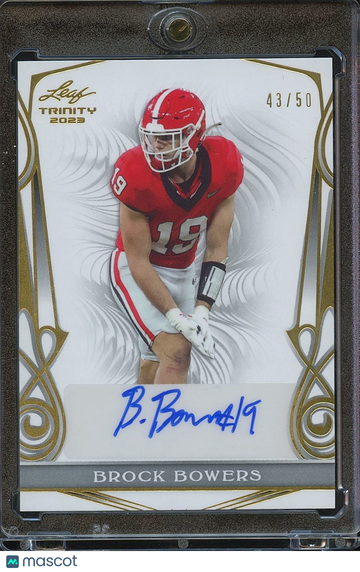 2023 Leaf Trinity Brock Bowers Rookie Leaf
