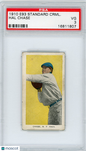 1910 E93 Standard Caramel Hal Chase PSA 3