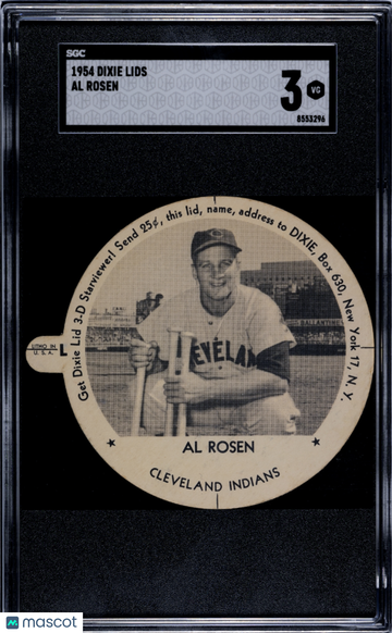 1954 Dixie Lids Al Rosen SGC 3