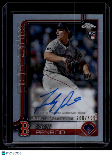 2025 Topps Chrome Update Zach Penrod #CRDA-ZP Rookie Debut Autographs Refractor SN AU