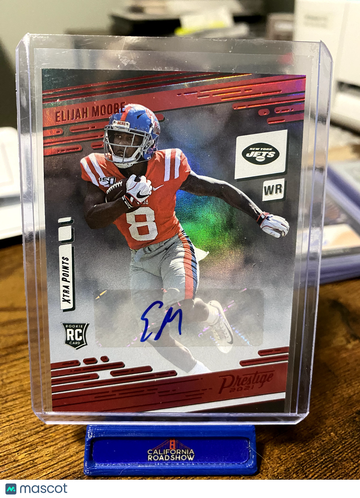 2021 Donruss Elijah Moore #221 Red Parallel/Variety Rookie Panini Authentic