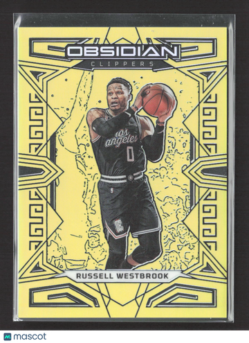 2023 Panini Obsidian Russell Westbrook #60 Yellow Contra