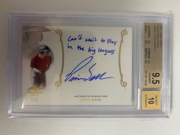 2017 Leaf Trinity Pavin Smith Gold Spectrum Superfractor Auto 1/1 BGS 9.5/10