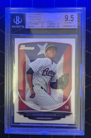 2013 Bowman Prospects Hometown #BP100 Carlos Correa BGS 9.5