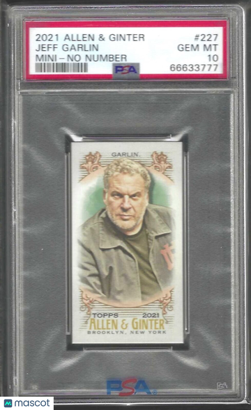 2021 Topps Allen & Ginter Jeff Garlin #227 Mini No Number PSA 10
