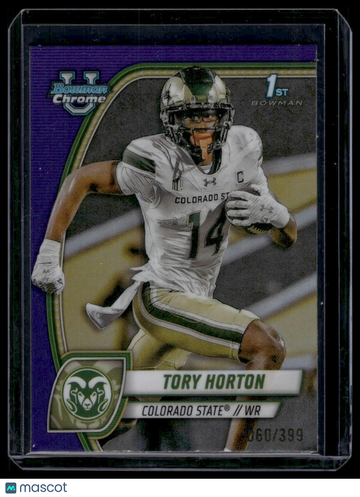 2024 Bowman University Chrome Tory Horton #174 Purple Refractor SN