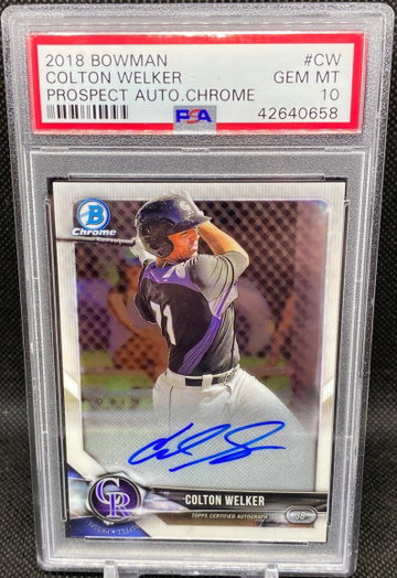 Colton Welker Chrome Auto PSA 10