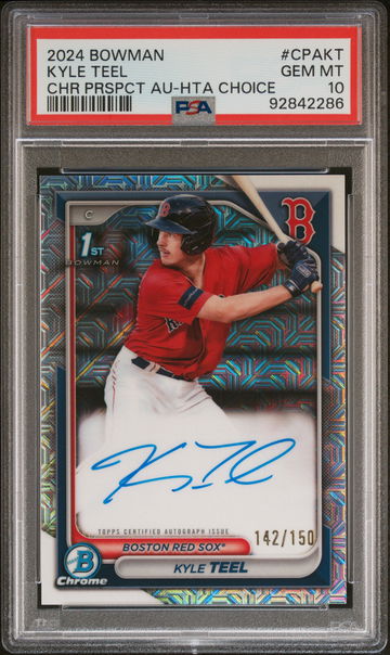 2024 Bowman Chrome Prospect Autographs Chr Prspct Au-Hta Choice Kyle Teel #CPAKT /150 PSA 10
