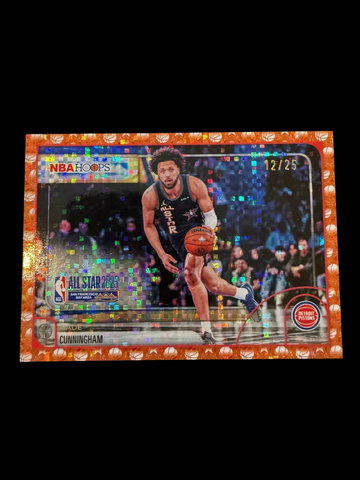 2025 NBA Hoops | Cade Cunningham | Light Burst Orange | 12/25