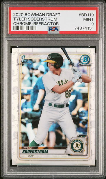 2020 Bowman Draft Tyler Soderstrom REFRACTOR PSA 9