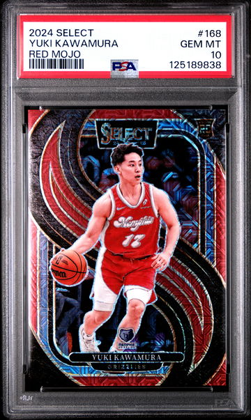 2024 PANINI SELECT YUKI KAWAMURA 8/20 RED MOJO #168 RC ROOKIE PSA 10