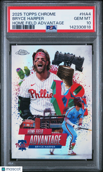 2025 Topps Chrome Home Field Advantage Bryce Harper #HA4 PSA 10