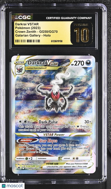 2023 Pokemon Crown Zenith Darkrai VSTAR Holo CGC 10 #GG50/GG70