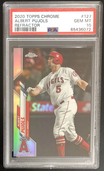 2020 Albert Pujols Topps Chrome Refractor Graded PSA Gem Mint 10 Pop 28 New Slab