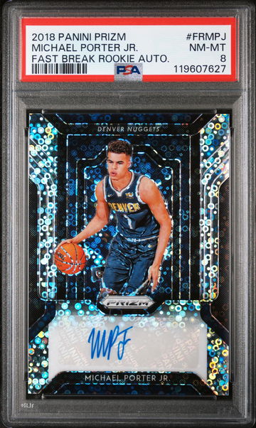 2018 Panini Prizm Fast Break Michael Porter Jr. #FR-MPJ Auto PSA 8