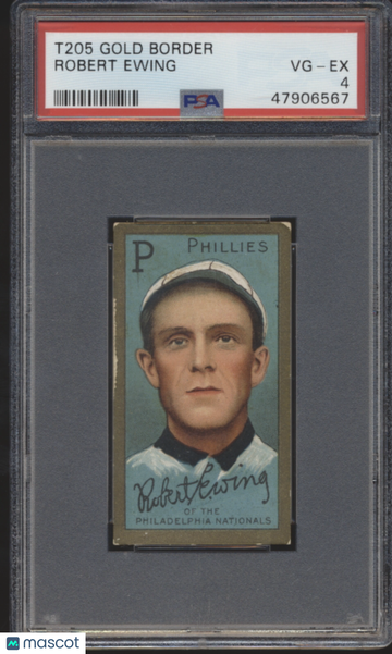 1911 T205 Gold Border Robert Ewing PSA 4