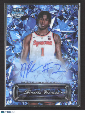 2024 Bowman University Chrome Basketball Sapphire Edition Donavan Freeman #SSA-DF Selections /