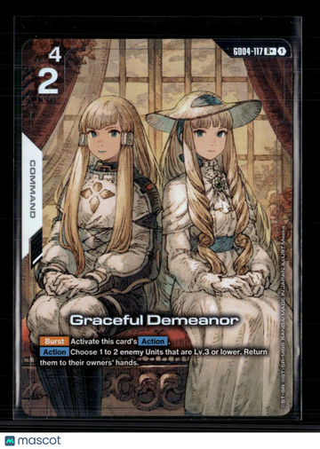 2024 Bandai Gundam Card Game Graceful Demeanor Kudelia Aina Bernstein Atra Mixta Rare