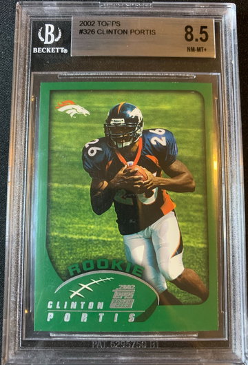 2002 Topps Clinton Portis Rookie BGS 8.5