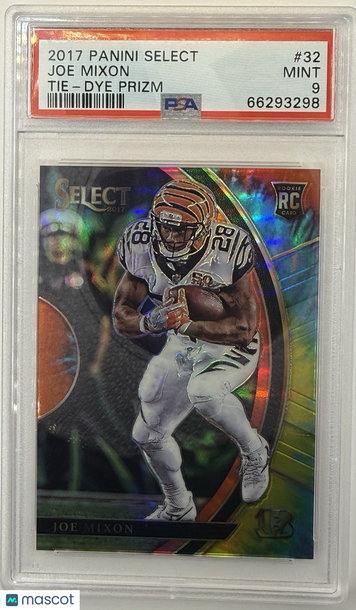 2017 Select Joe Mixon #32 Tie-Dye Prizm Short Print Parallel/Variety Rookie Base Set Book End Insert PSA 9