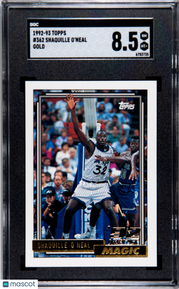 1992 Topps Shaquille O'Neal #362 Gold SGC 8.5