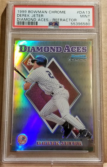 1999 Bowman Chrome Diamond Aces Refractor Derek Jeter PSA 9