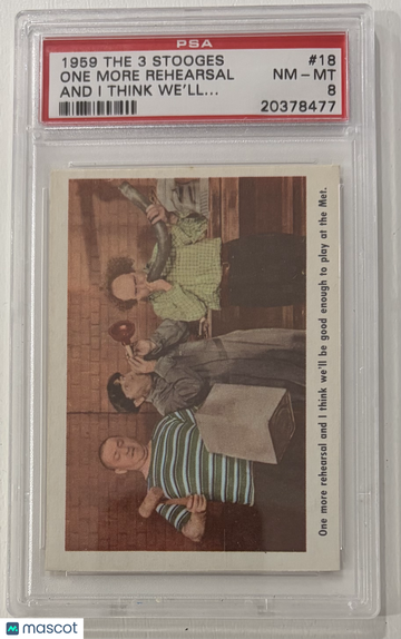 1959 The 3 Stooges One More Rehearsal #18 PSA 8