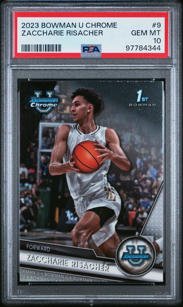 2023 Bowman Chrome Zaccharie Risacher #9 PSA 10