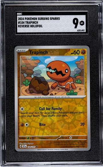 2024 Pokemon #104/191 Trapinch Surging Sparks SGC 9
