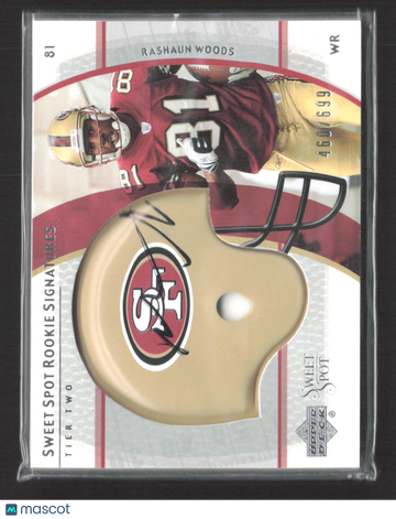 2004 Upper Deck Sweet Spot Sweet Spot Rookie Signatures Tier Two Rashaun Woods #274 Auto