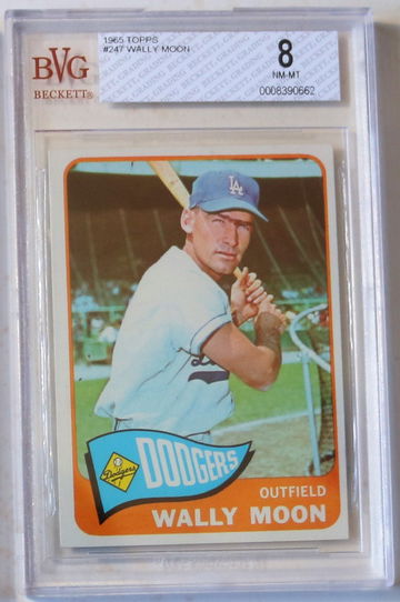 1965 Topps #247 Wally Moon BVG 8 NM-MT (HIGHEST GRADED)