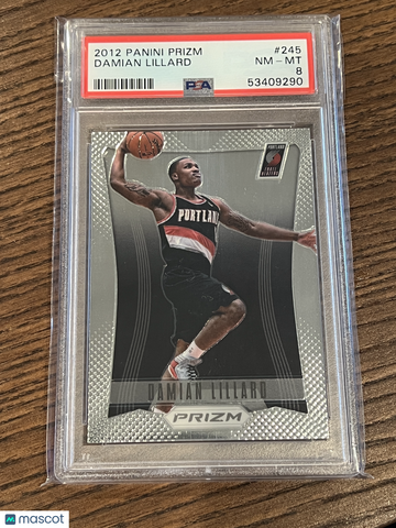 2012 Panini Prizm Damian Lillard #245 Rookie RC PSA 8