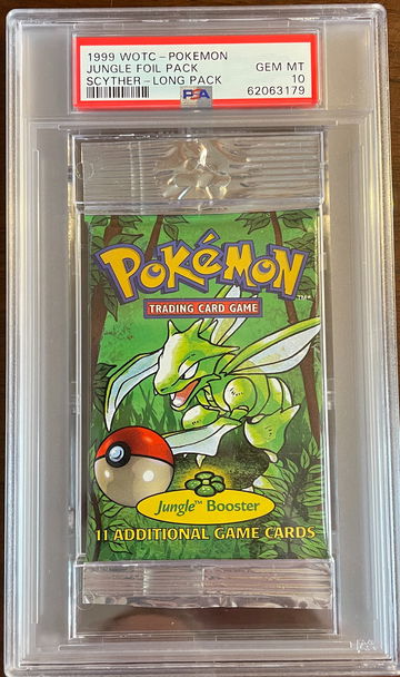 1999 Pokemon Jungle Unlimited PSA 10 Scyther long pack