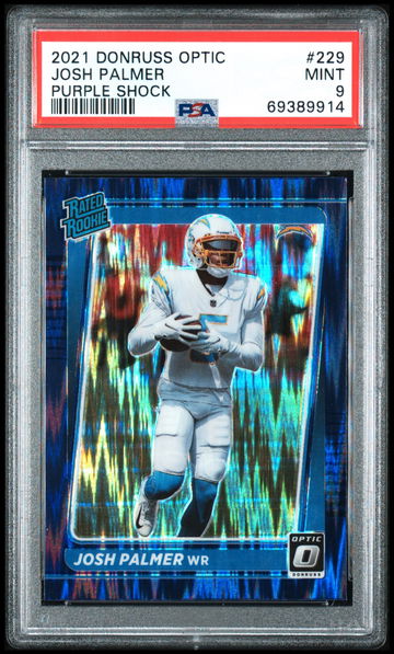 2021 Donruss Optic Josh Palmer #229 Rated Rookie Purple Shock Prizm PSA 9 POP 5