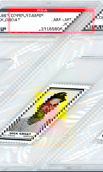 1962 Topps Stamps Dick Groat PSA 8 P1338