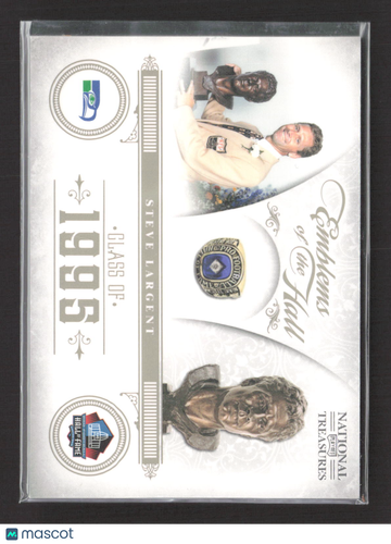 2012 Panini National Treasures Emblems of the Hall Steve Largent #19 28/99 Emblems of the Hall