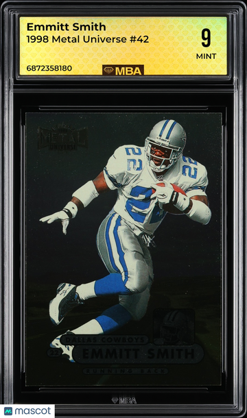 1998 Metal Universe Emmitt Smith #42 MBA 9