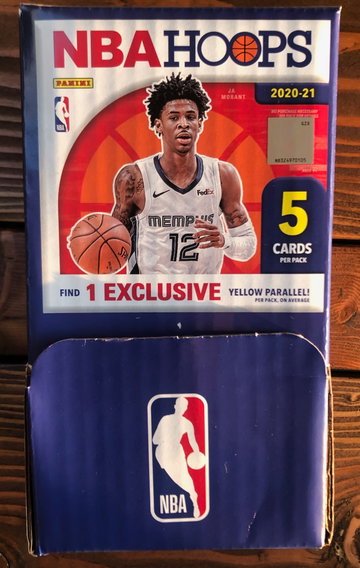 2020-21 NBA Hoops Basketball 48 Pack Complete Gravity Feed Display Box