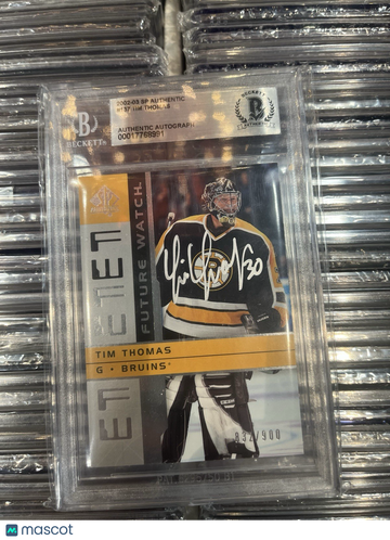 2002-03 SP Authentic Tim Thomas #137 Short Print BAS